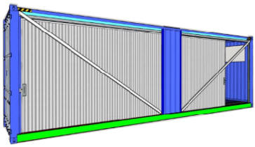 Container shelter con rinforzi